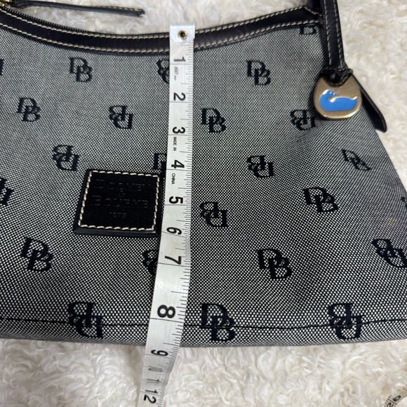 Dooney & Bourke Y2K Canvas Signature Hand Bag Purse With Leather Accents - Picture 12 of 16